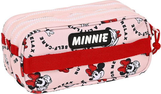 Safta 812312710 Minnie Mouse Me Time Κασετίνα Ύφασμα Ροζ