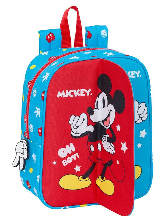 Safta 612333232 Mickey Mouse Children's Kindergarten Backpack Fabric Light Blue