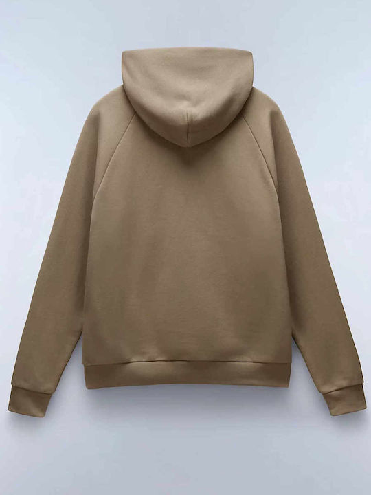 Napapijri Men's Sweatshirt with Hood and Pockets Beige