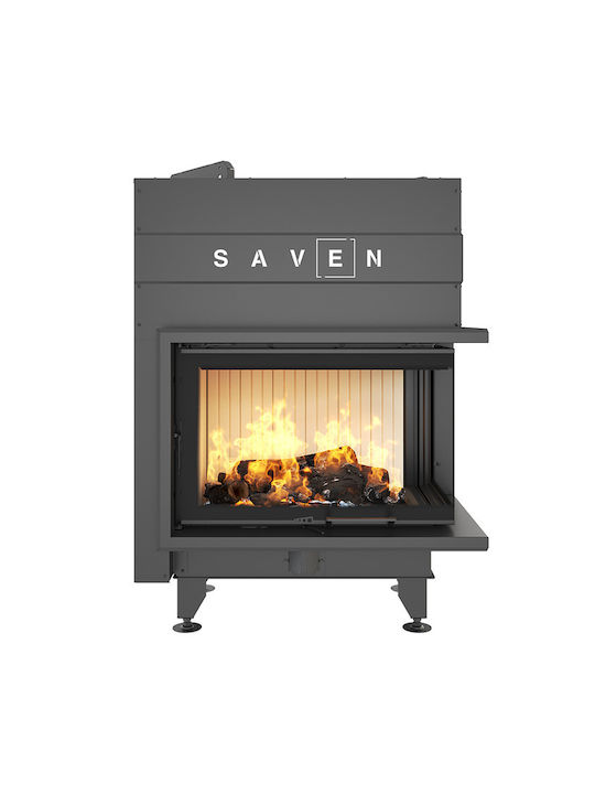 Saven Energy Up Kaminofen Holz Rechte Ecke mit Schiebetüren