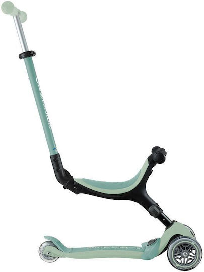 Globber Kids Scooter Foldable Go.Up Active Eco 3-Wheel with Seat for 15m+ Pistachio
