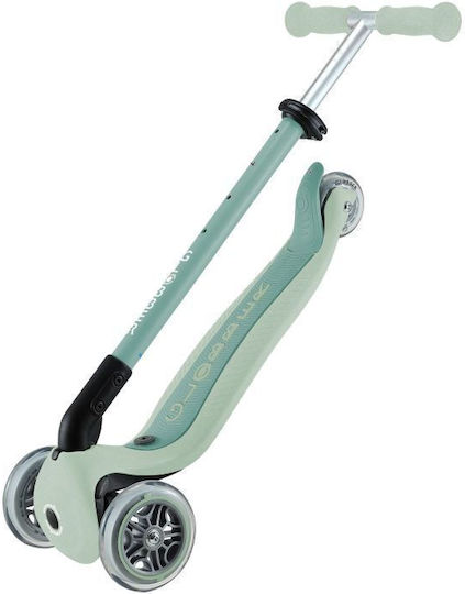 Globber Kids Scooter Foldable Go.Up Active Eco 3-Wheel with Seat for 15m+ Pistachio