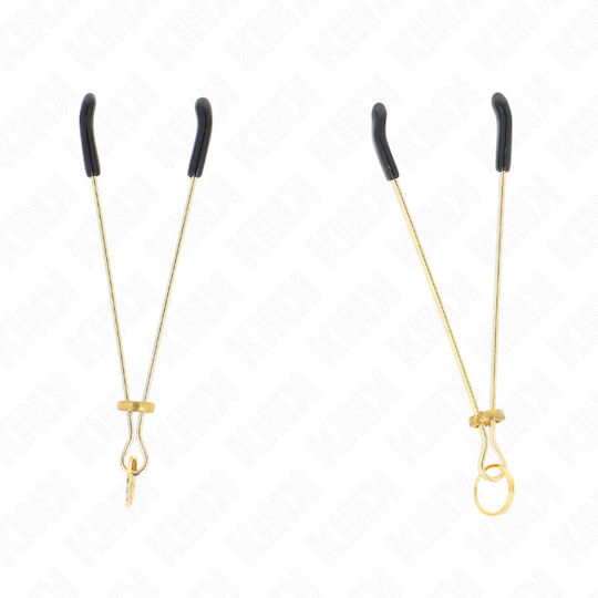 Kink Nipple Clamps in Gold Color