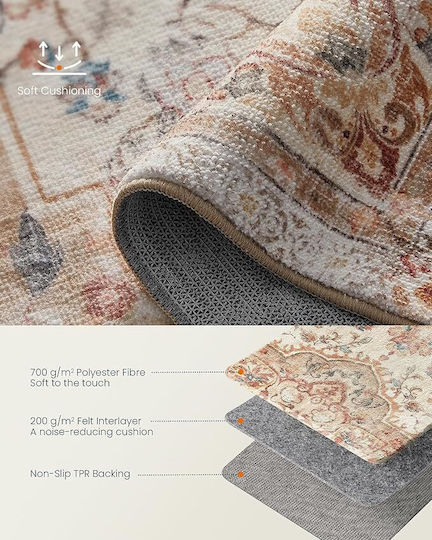 Songmics Vintage 80x150cm Rutschfest Braun
