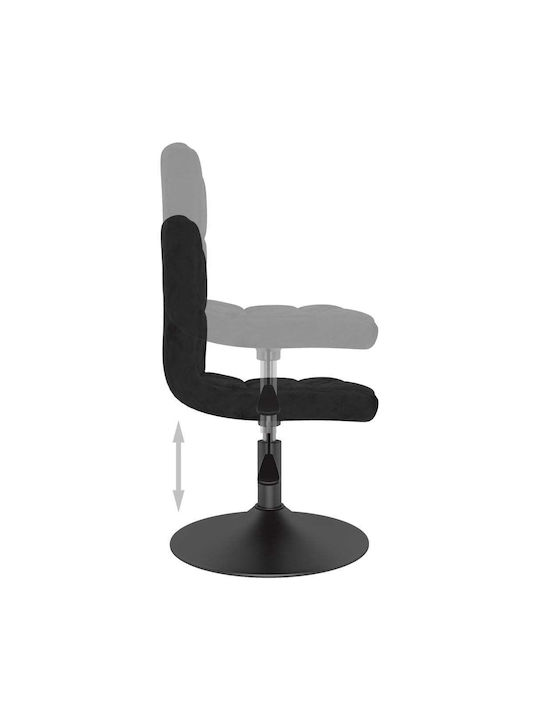 Stool Bar with Back & Adjustable Height Black 40x43x71cm