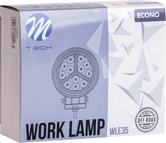 M-Tech Στρογγυλός Αδιάβροχος Προβολέας Αυτοκινήτου LED 12 - 30V 54W 4.5cm 1τμχ