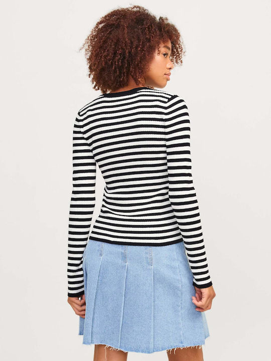 Jack & Jones Women's Long Sleeve Sweater Striped Black