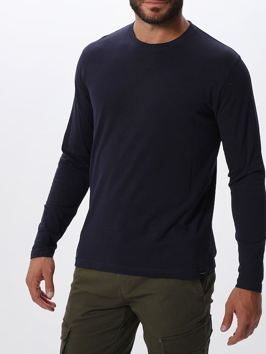 Long Sleeve Blouse Navy Blue