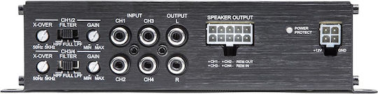 DD Audio Ενισχυτής Αυτοκινήτου 4 Καναλιών