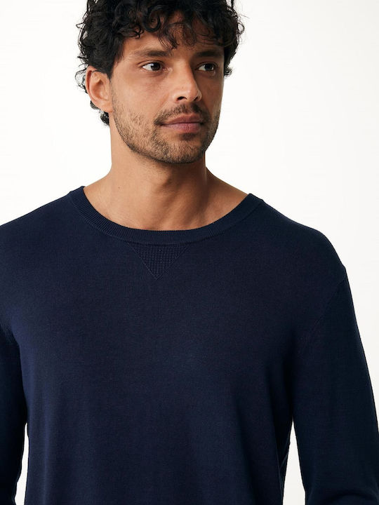 Long Sleeve Navy Blouse