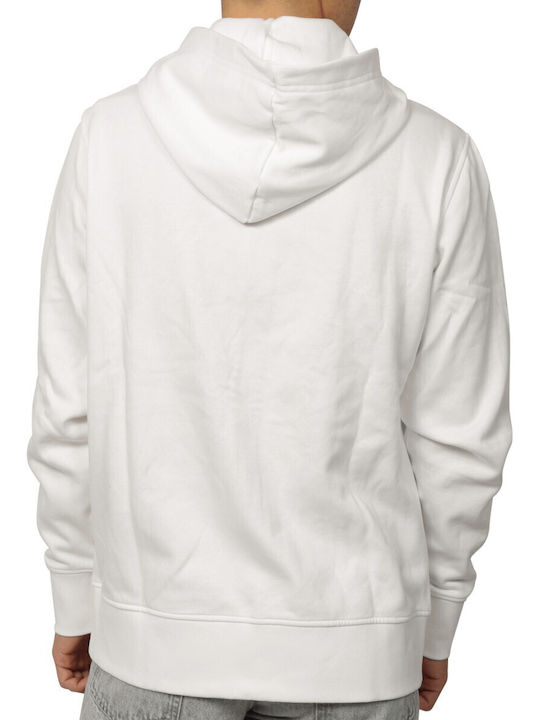 Gant Herren Sweatshirt Jacke mit Kapuze white