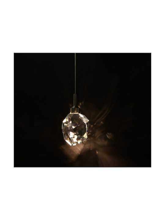 Luma Pendant Light Silver Rail 85cm