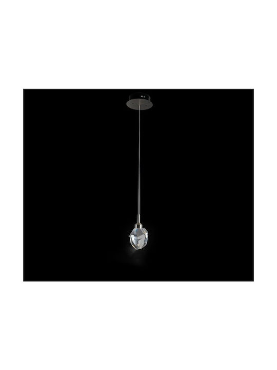 Luma Pendant Light Single-Light with Warm White Light Silver