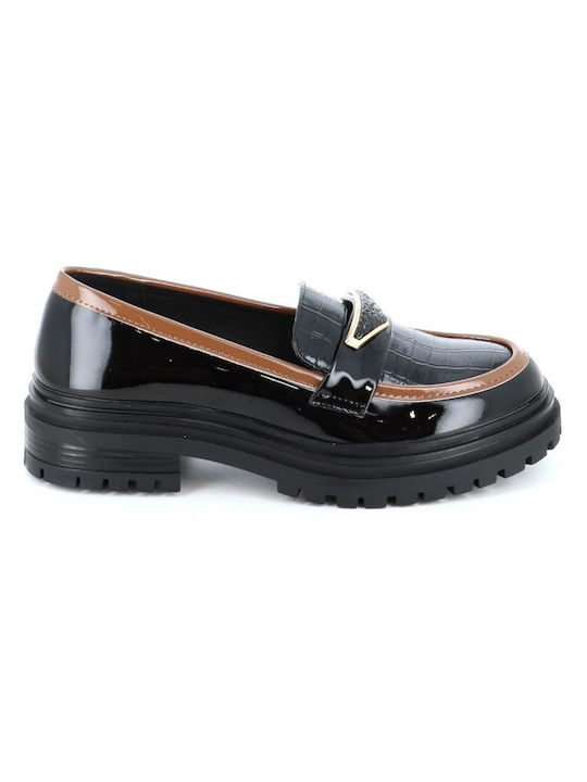 B-Soft Piele Moccasini pentru femei în culoarea Negru