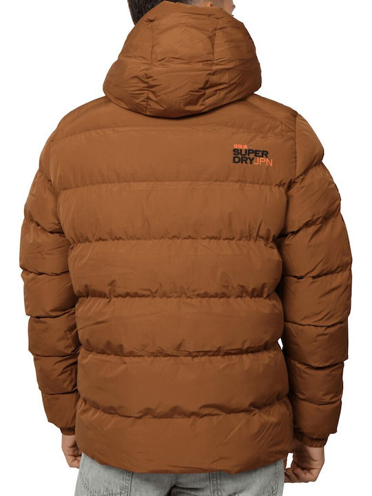 Superdry Sports Men's Puffer Jacket Camel