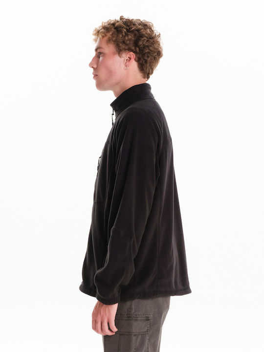 Men's Fleece Cardigan Black