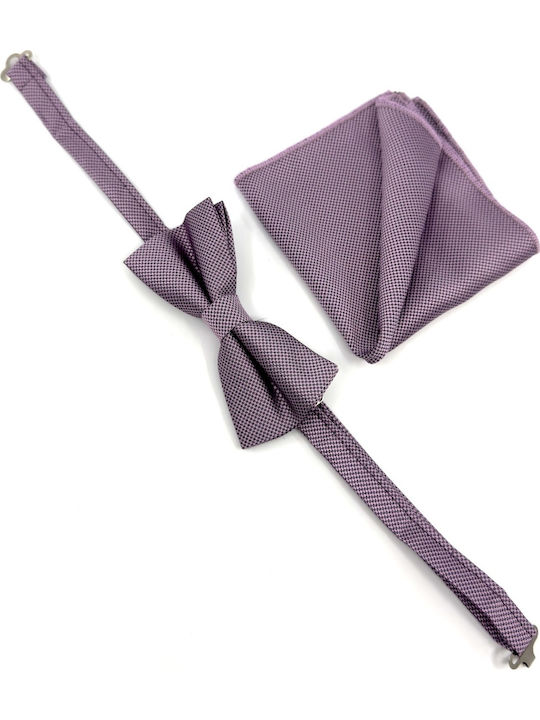 Legend Accessories Set Fliege mit Taschentuch Flieder
