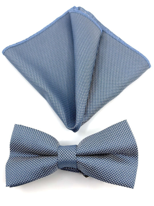 Legend Accessories Bow Tie Set with Pochette Blue