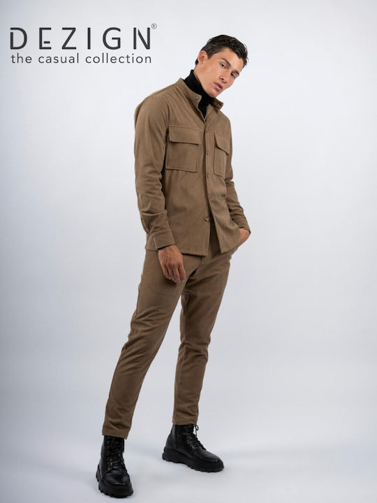 Dezign Herrenhemd Overshirt Cord Camel