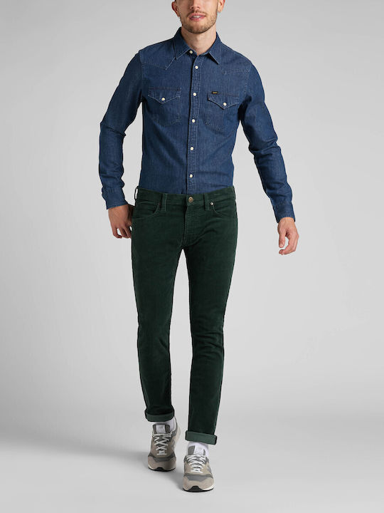 Western Cu mânecă lungă Denim Cămașă Albastru
