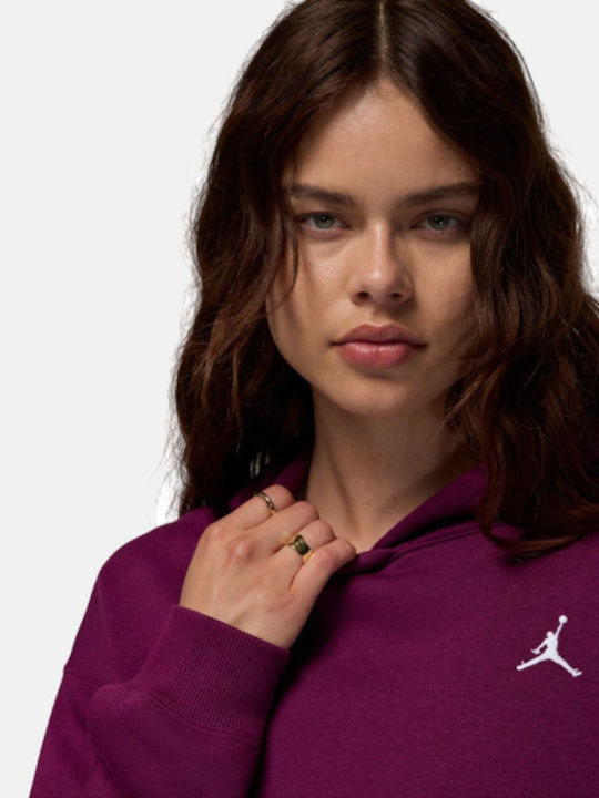 Brooklyn Women's Sweatshirt Hooded Burgundy