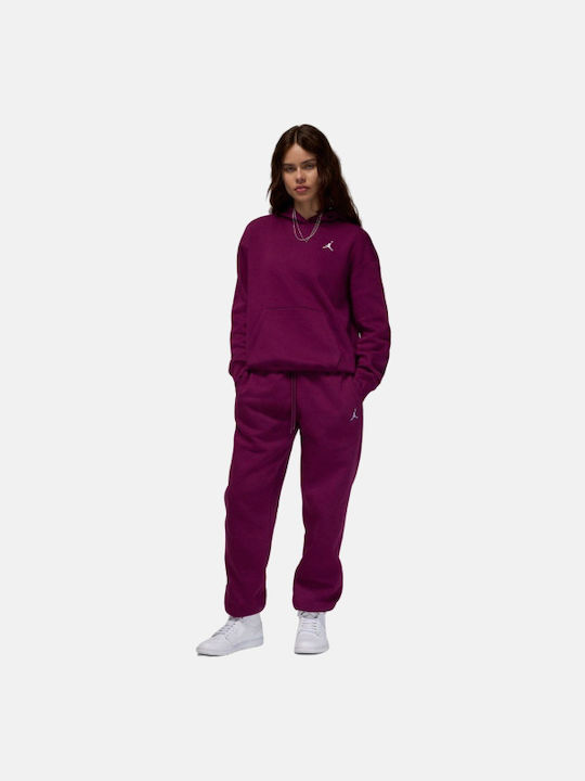 Brooklyn Women's Sweatshirt Hooded Burgundy