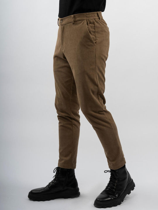 Dezign Pantaloni pentru bărbați cu Croială Slim Camel