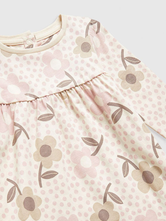 Rochie pentru Copii Mânecă lungă Floral Bej
