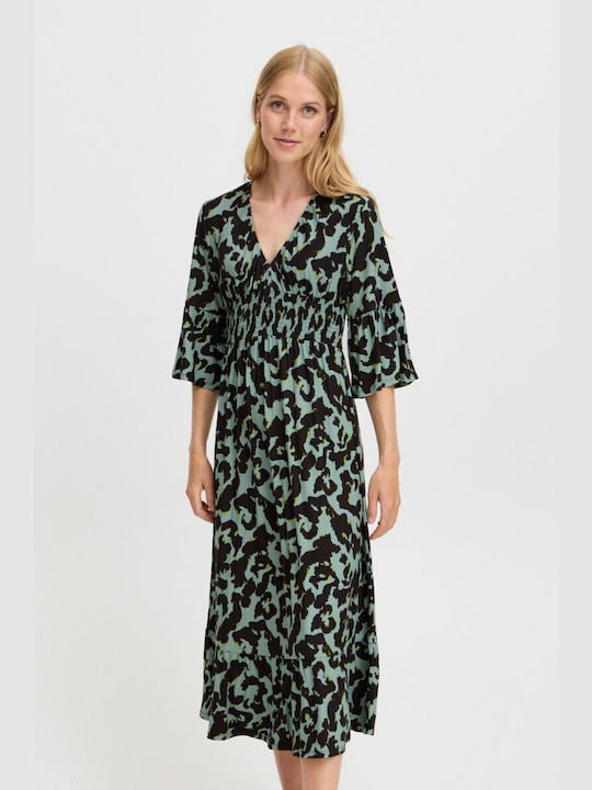 Fransa Midi Rochie Green