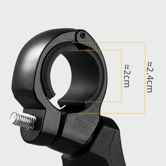 Left Black Round Bicycle Rearview Mirror