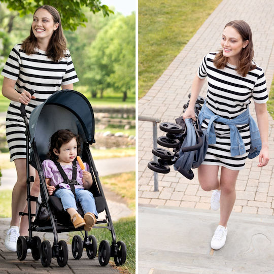 Graco EZLite Cărucior cu umbrelă Potrivit pentru Nou-născut Midnight 6.6kg