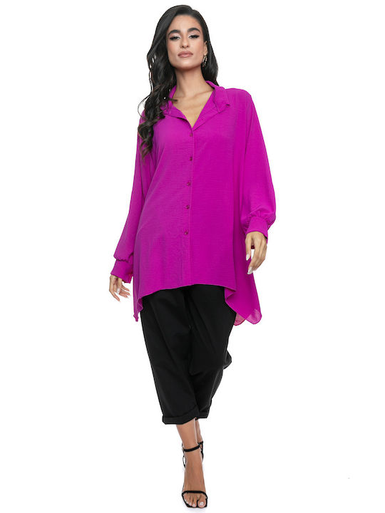 RichgirlBoudoir Women's Long Sleeve Shirt Fuchsia