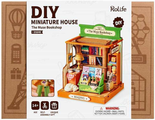 Rolife Παιχνίδι Κατασκευών Robotime The Muse Bookshop DIY Miniature House