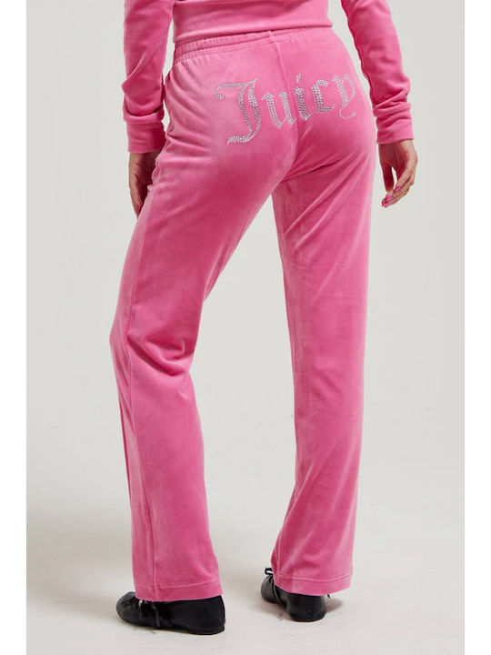 Diamante Tina Sweatpants Velvet Fuchsia