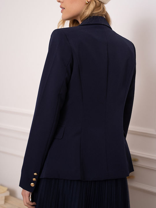 Cuca Blazer pentru femei Sacou navy blue