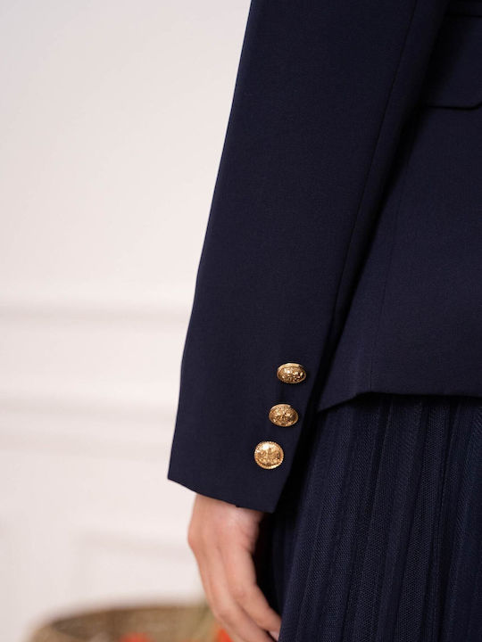 Cuca Blazer pentru femei Sacou navy blue