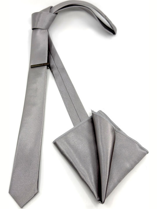 Legend Accessories Herren Krawatten Set Monochrom in Gray Farbe