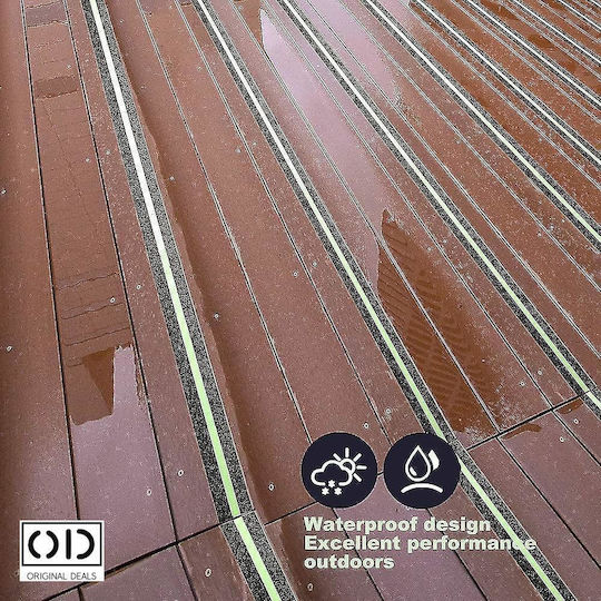 Bandă fosforescentă autoadezivă antiderapantă pentru exterior și interior, scări, trepte, aplicare pe gresie, ciment, parchet, metal, lemn, premium, abrazivă, durabilă