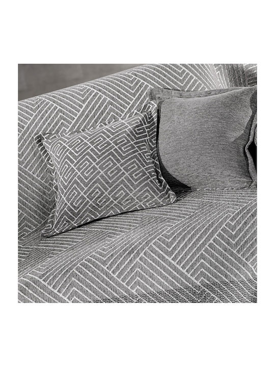 Guy Laroche Goya Three-Seater Sofa Throw Chenille 180x300cm Smoke