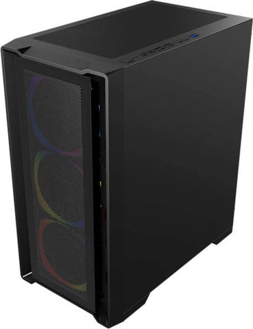 1STPLAYER Trilobite T4 Mesh Геймърско бюро Мини кула Компютърна кутия със страничен прозорец Черен