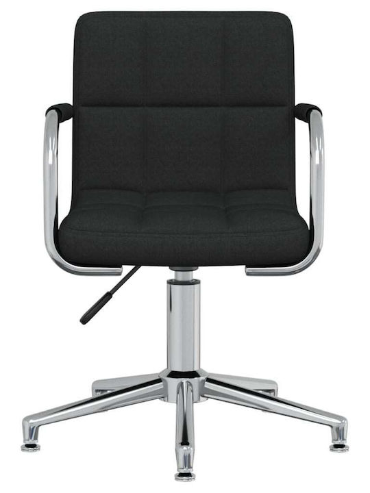 Rotating Chair Visitor in Black Color 48x47x74cm 1pcs