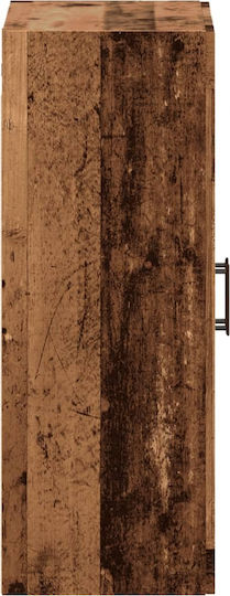 Wall Living Room Cabinet Made of Particle Board Brown 69.5x34x90cm