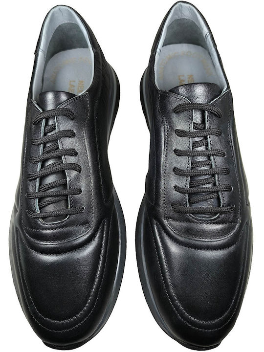 Next Step Shoes Leder Herren Freizeitschuhe Anatomisch Schwarz