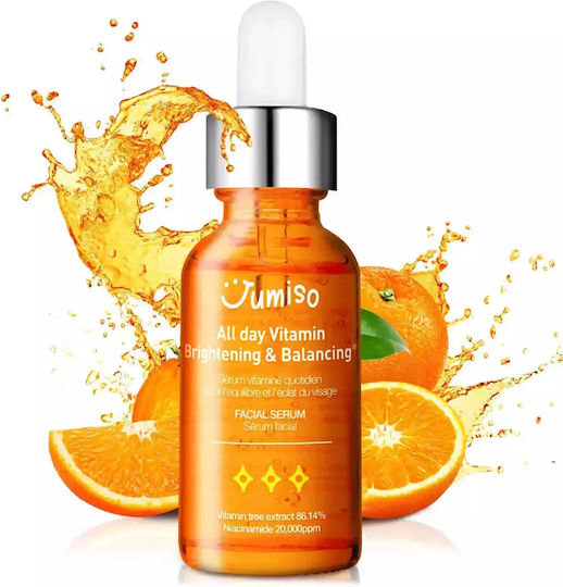 Jumiso All Day Vitamin Moisturizing Serum Face with Vitamin C & Hyaluronic Acid for Detoxification & Radiance 30ml