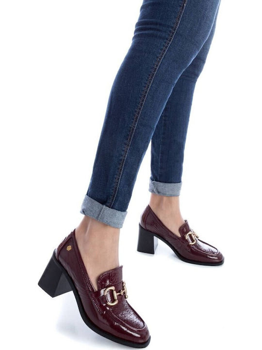 Pantofi cu toc Burgundy