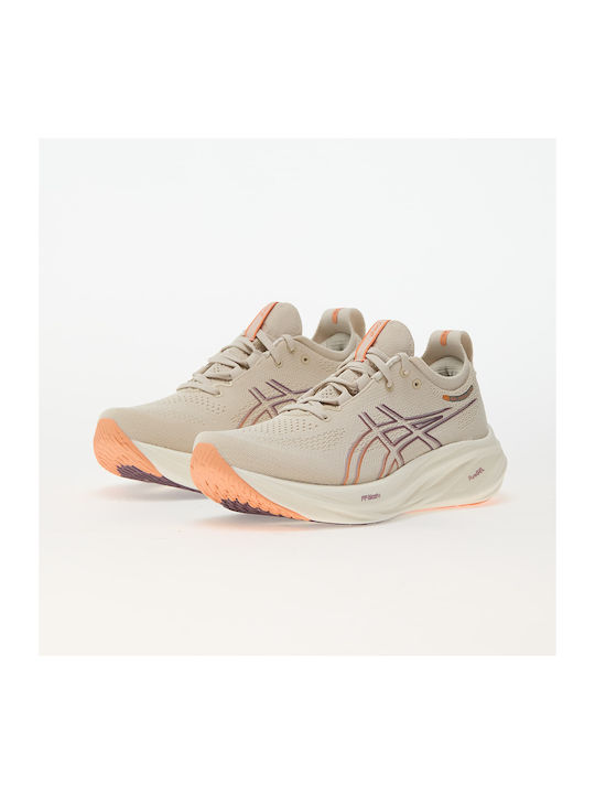 Gel-Nimbus 26 Sport Shoes Running Oatmeal / Faded Orange