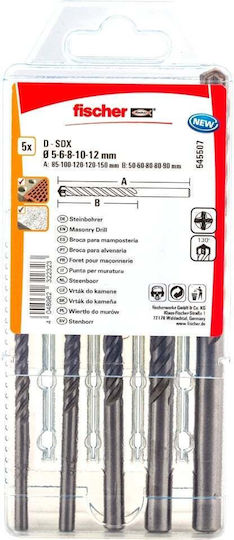 Set Burghie pentru Piatră Fischer D-SDX Set 5-12mm 5 Bucăți