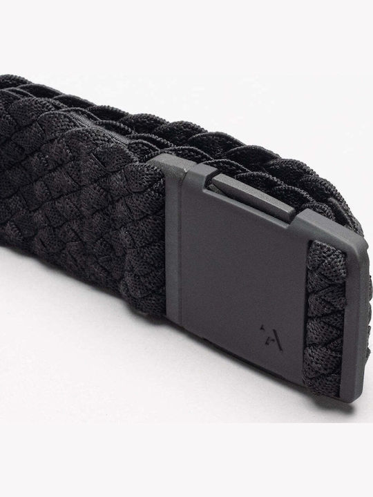 Elastisch Herren Gürtel Gestrickt Schwarz