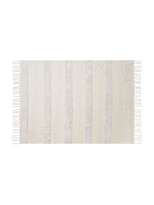 Beliani Ριχτάρι Πολυθρόνας Ζακάρ 130x180εκ. White
