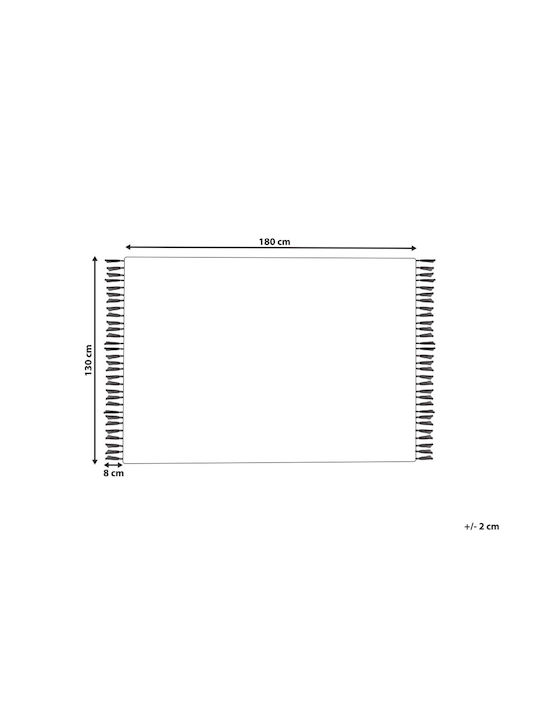 Beliani Ριχτάρι Πολυθρόνας Ζακάρ 130x180εκ. White